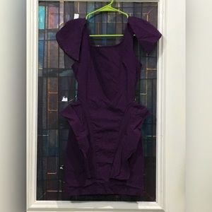 Purple peplum dress